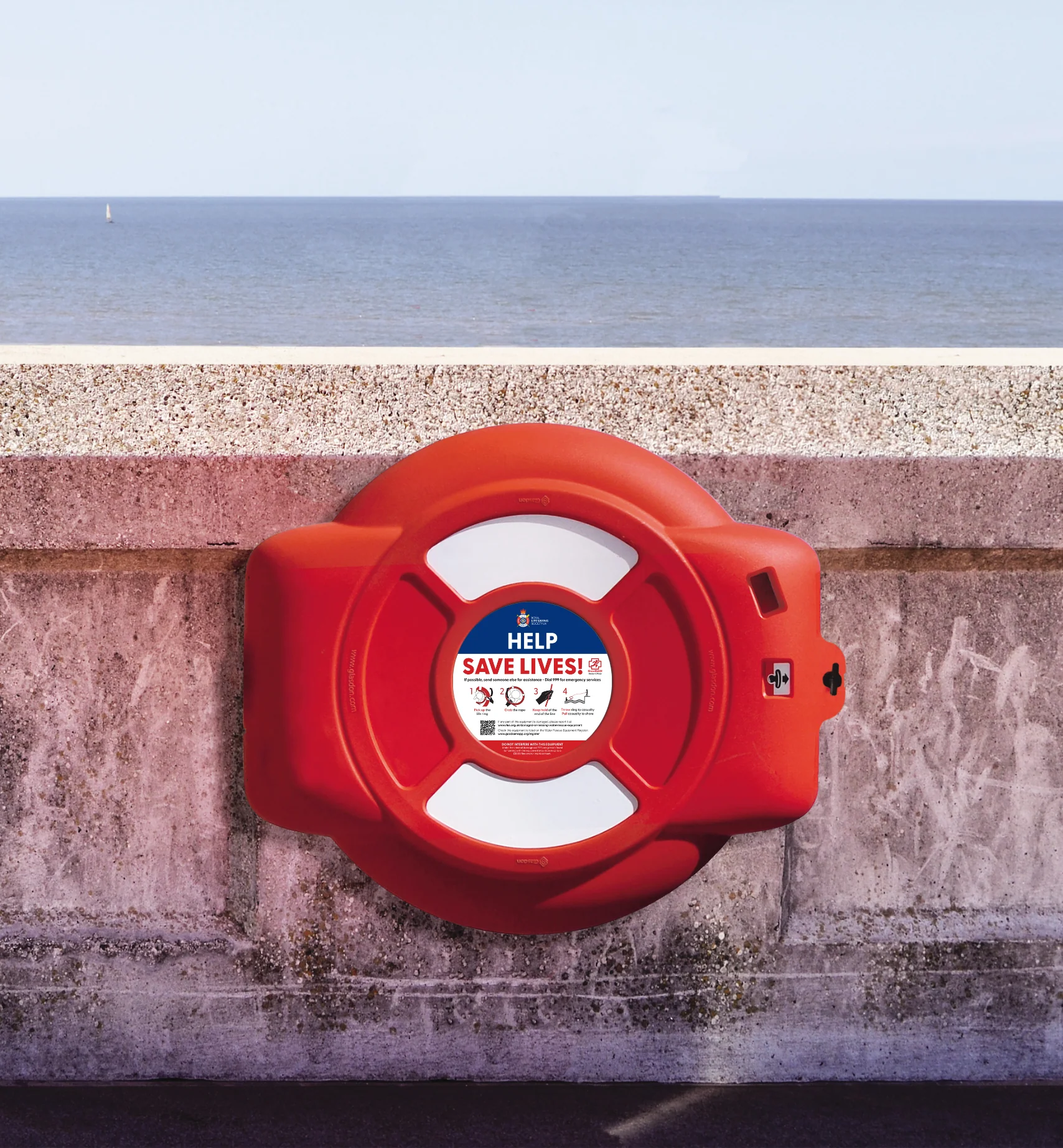 Guardian™ 600mm Lifebuoy & Housing | Inspection Window | Optional Fixings | Glasdon - Image 4