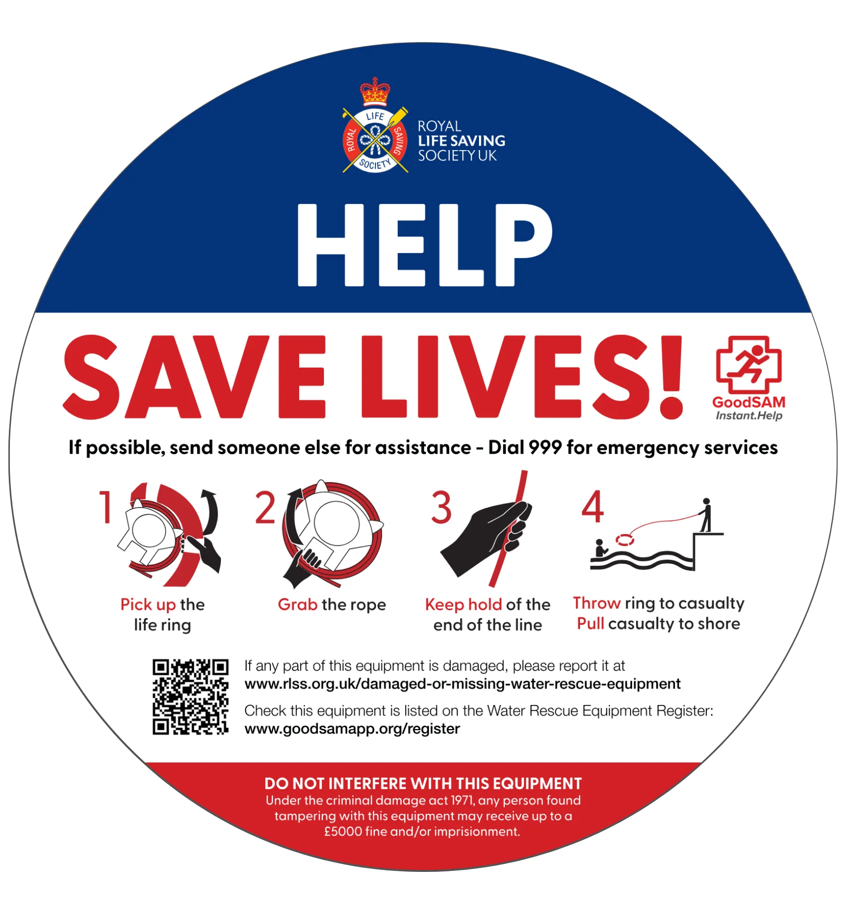 Guardian™ 600mm Lifebuoy & Housing | Inspection Window | Optional Fixings | Glasdon - Image 8