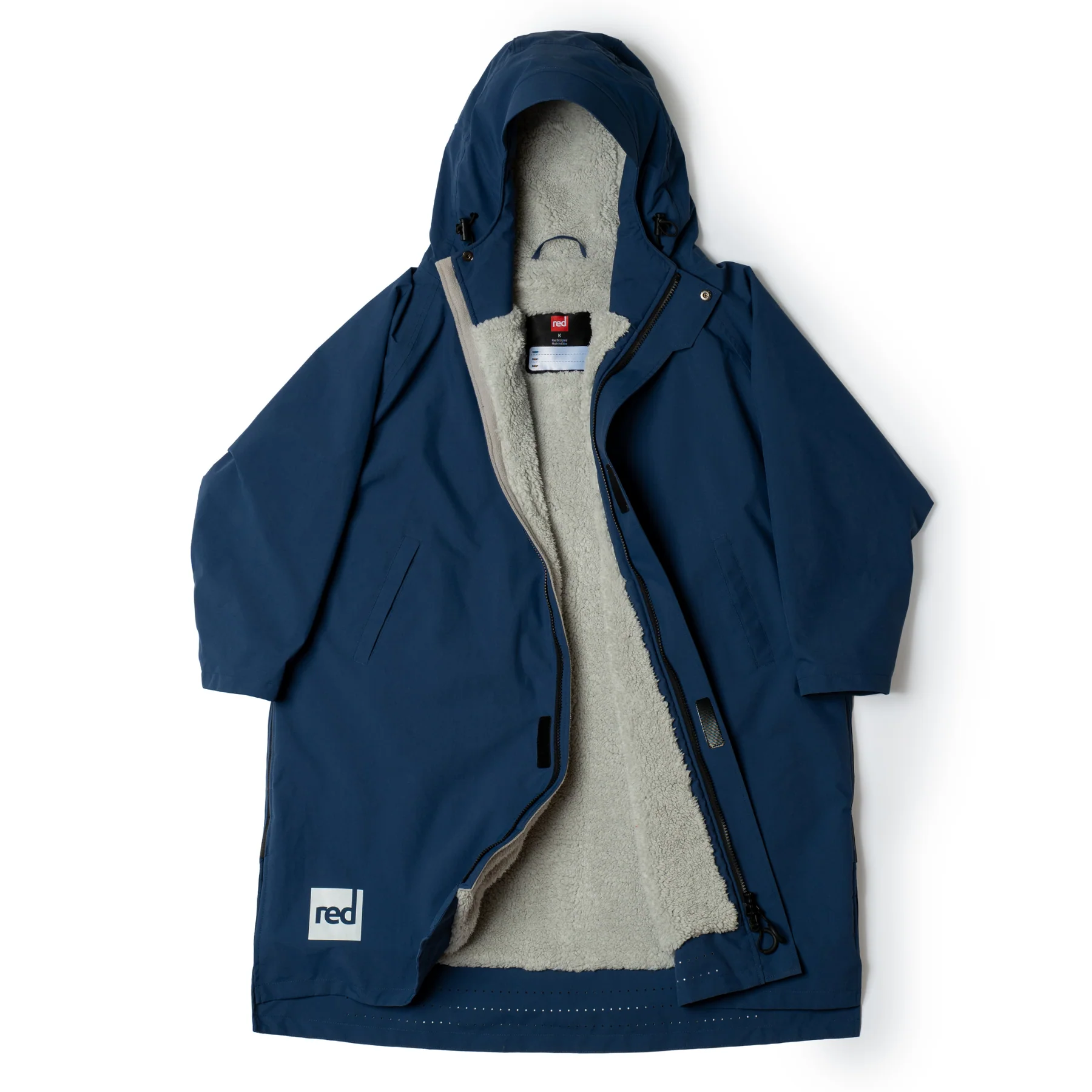 Red | Kids Long Sleeve Waterproof Changing Robe | EVO Pro | Blue - Image 2