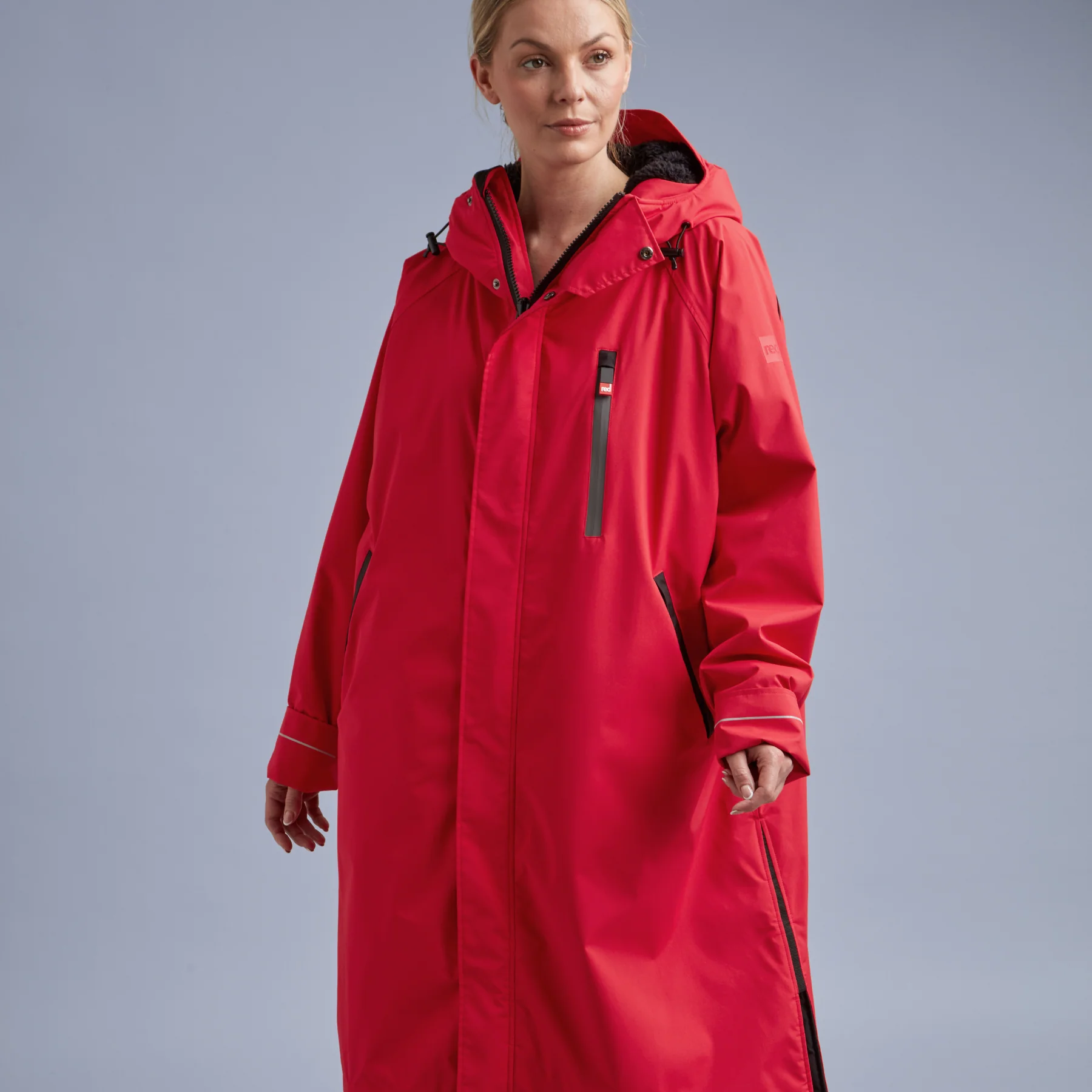 Red | Long Sleeve Waterproof Changing Robe | EVO Pro | Siren Red - Image 7