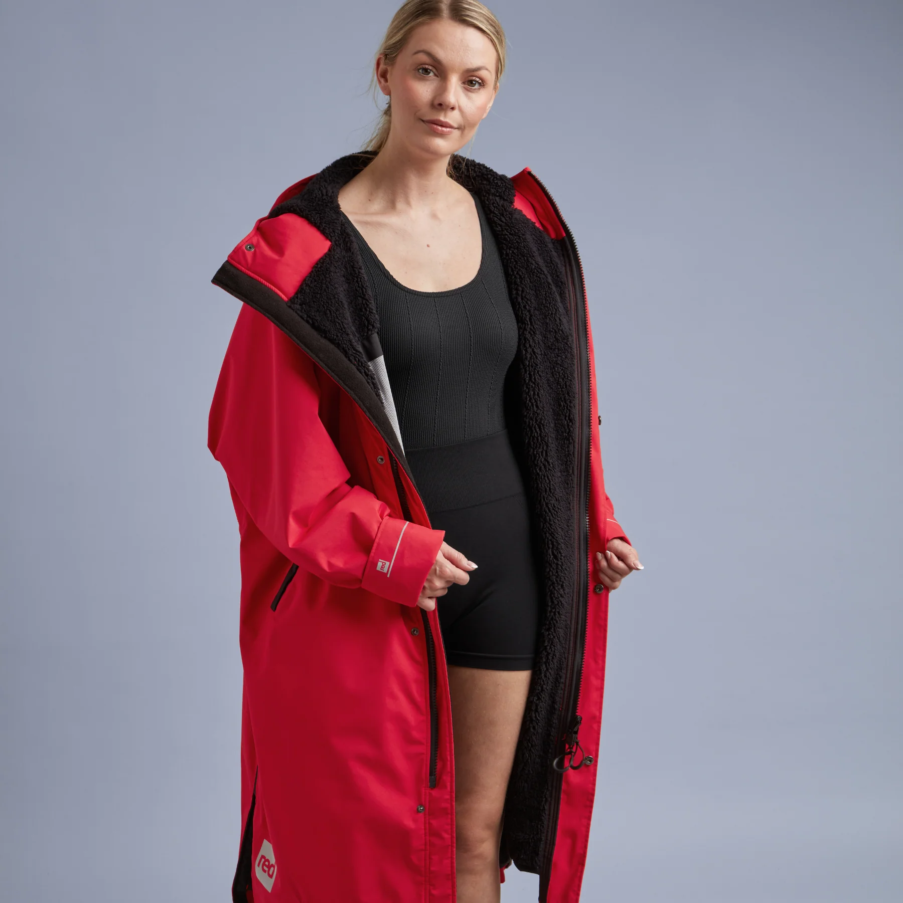 Red | Long Sleeve Waterproof Changing Robe | EVO Pro | Siren Red - Image 8