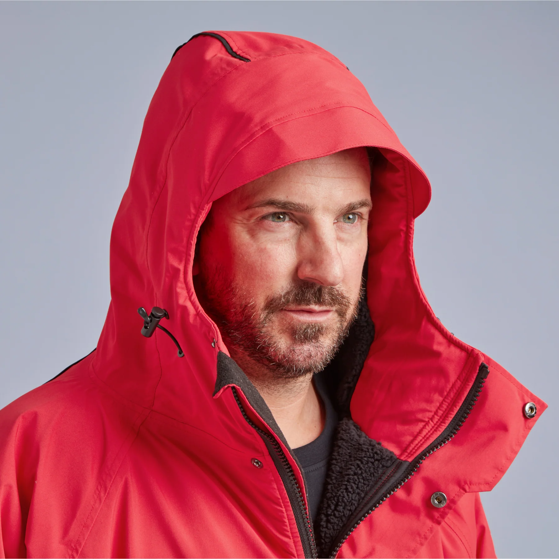 Red | Long Sleeve Waterproof Changing Robe | EVO Pro | Siren Red - Image 9