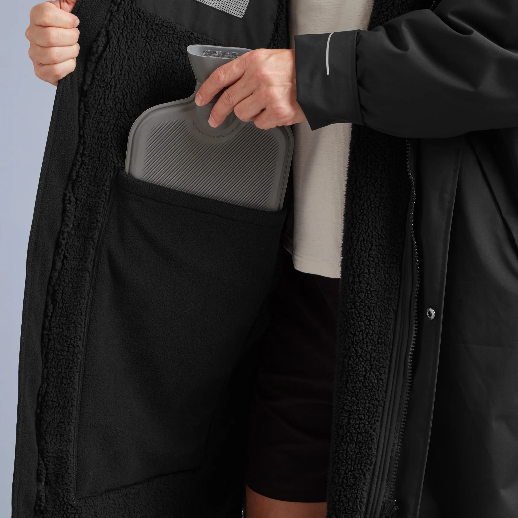 Red | Long Sleeve Waterproof Changing Robe | EVO Pro | Stealth Black - Image 6
