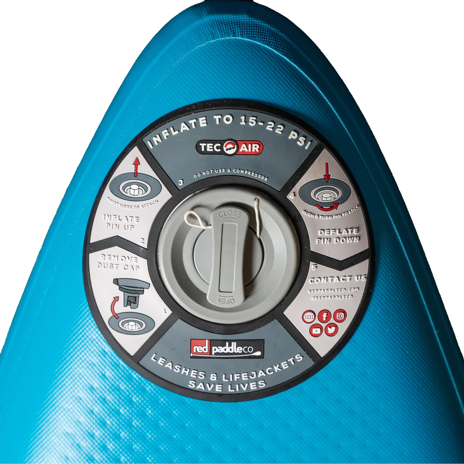 Red Rescue | Inflatable Prone Rescue | 8'10" Junior Rescue Paddle Board - Image 5