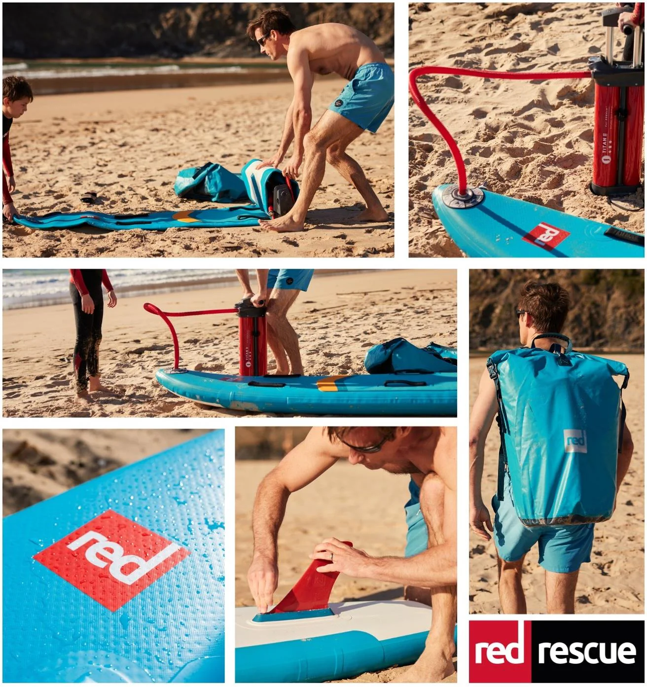 Red Rescue | Inflatable Prone Rescue | 8'10" Junior Rescue Paddle Board - Image 7
