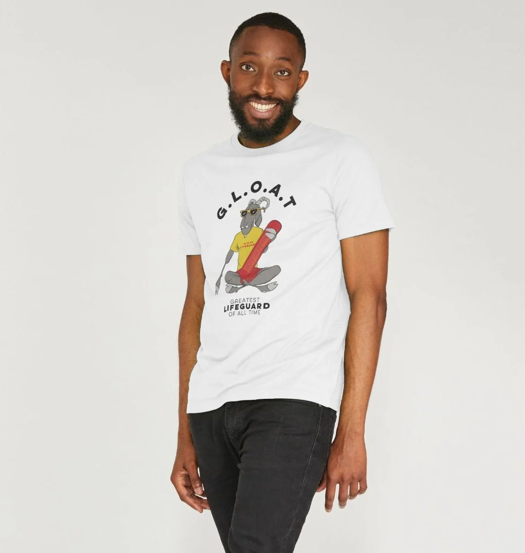 RLSS UK | G.L.O.A.T Design T-shirt | Short Sleeve Organic Cotton T-shirt - Image 3