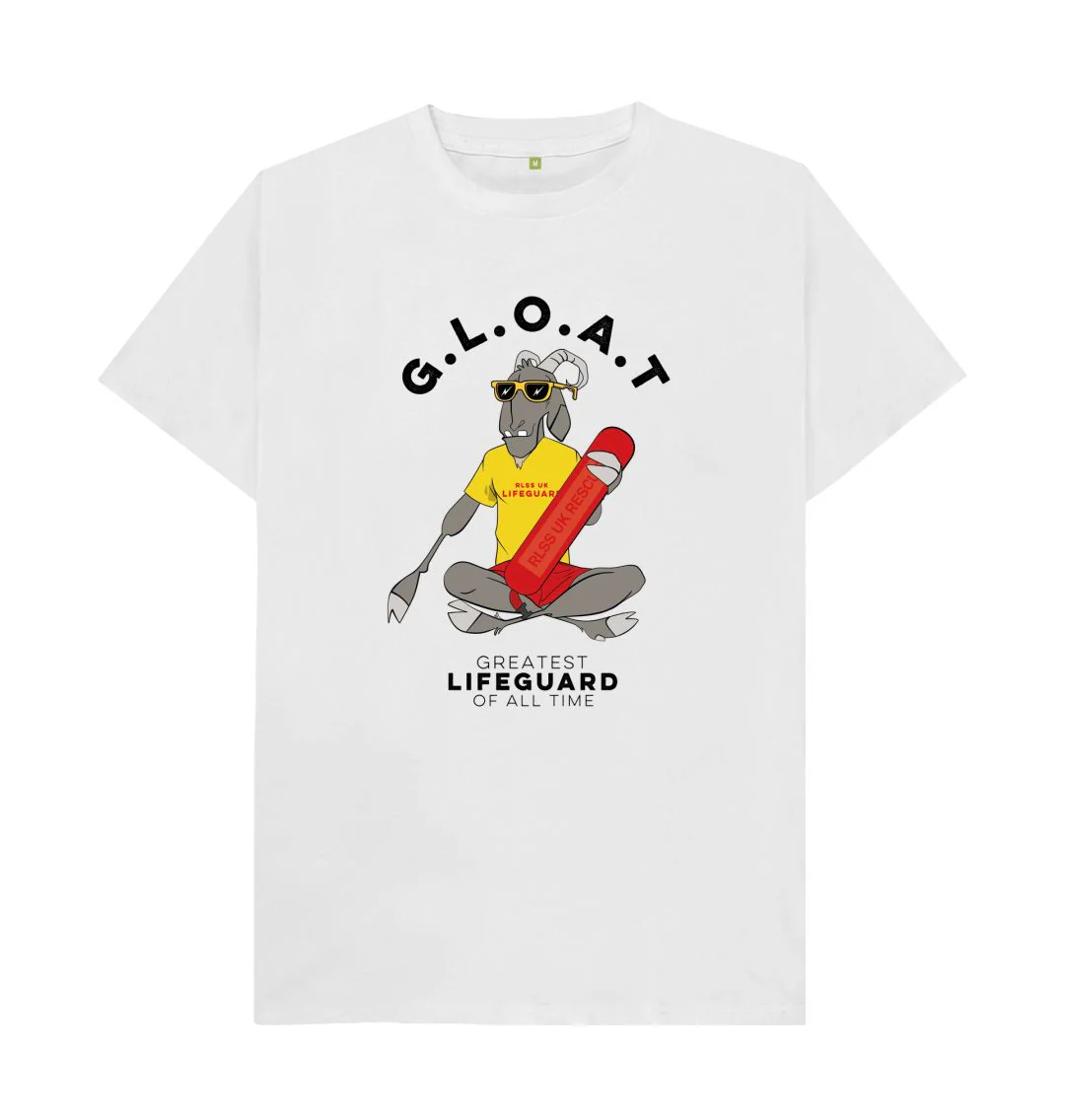 RLSS UK | G.L.O.A.T Design T-shirt | Short Sleeve Organic Cotton T-shirt - Image 5