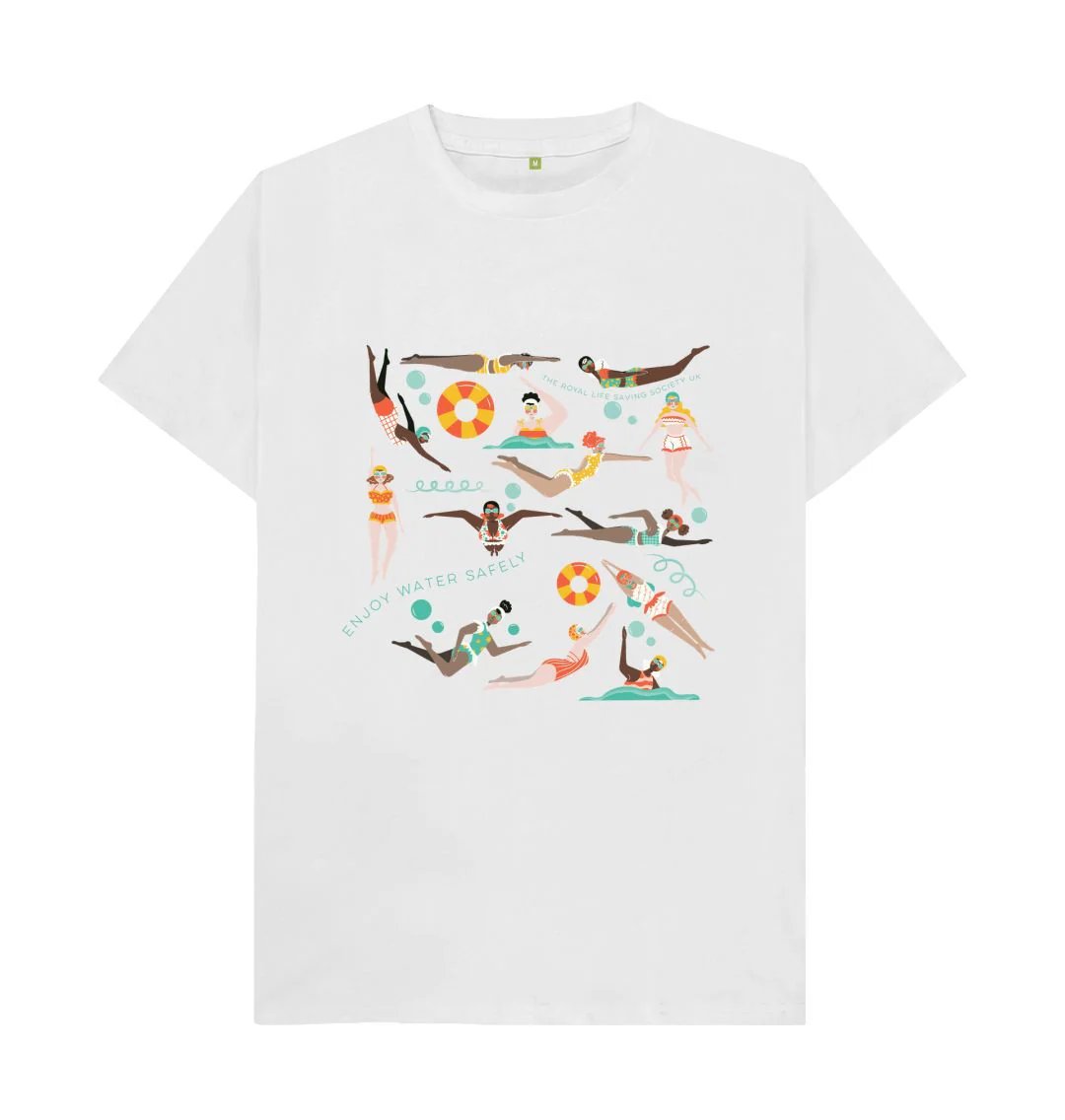 RLSS UK | Swimming Ladies Design T-shirt | Short Sleeve Organic Cotton T-shirt - Image 6