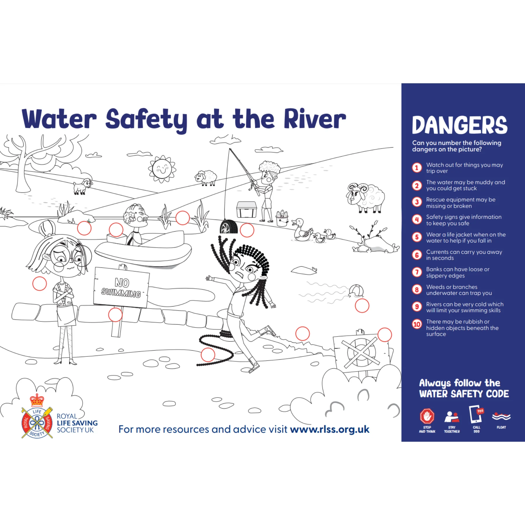RLSS UK Water Safety Activity Sheets (A4) - Pack of 50 - Image 5